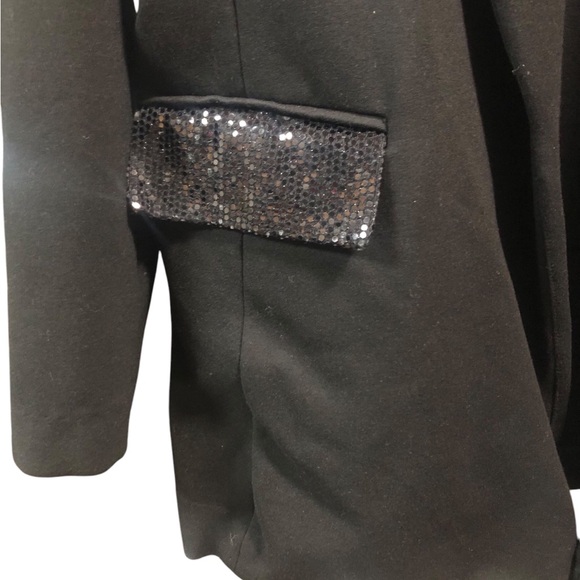 Slim Factor By INVESTMENTS Size Large Black Blazer.22”Pit 2 Pit X 29” Length - Picture 3 of 10